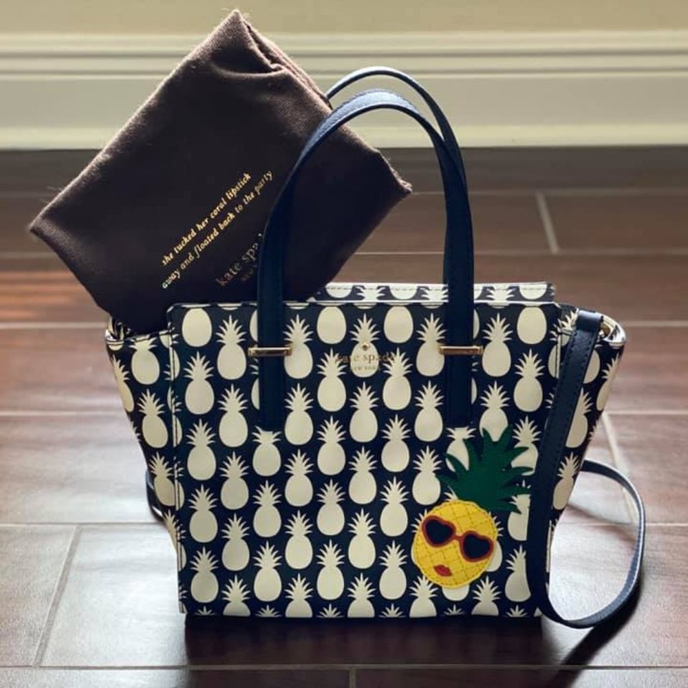 kate spade cedar street pineapples hayden satchel